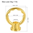 thumbnail image 2 of Uxcell M10 Female Thread Ring Shape Lamp Hanging Loop Gold Tone 5 Pack, 2 of 5