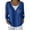 Blue, variant on Wang6 Womens Lightweight Plus Size Cardigans Sweaters Trendy Long Sleeve Open Front Button down Knit Sweater Fall V Neck American Flag Printed Outwear Tops White XL