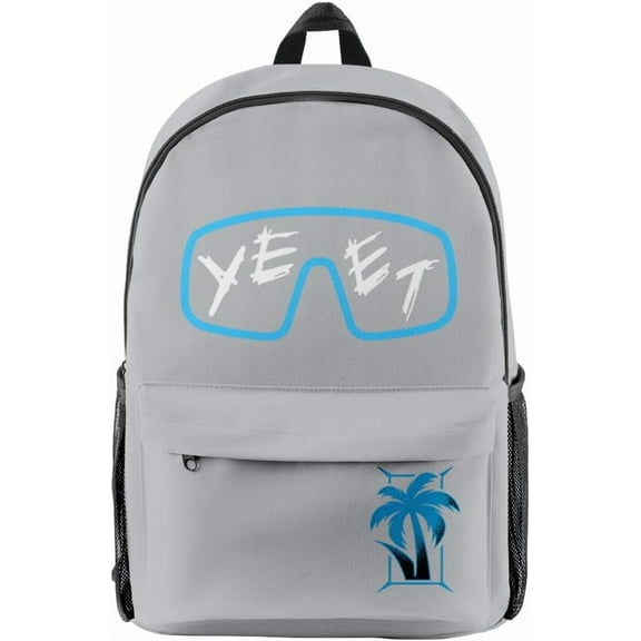 Jey Uso YEET Backpack Printed Multi Zipper Bag Casual Multi functional Bag (7,F)