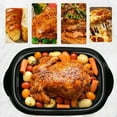 thumbnail image 6 of 26 Quart Electric Roaster Oven Stainless Steel Turkey Roaster Oven, Self-Basting Lid Removable Insert Pot, Black, 6 of 10