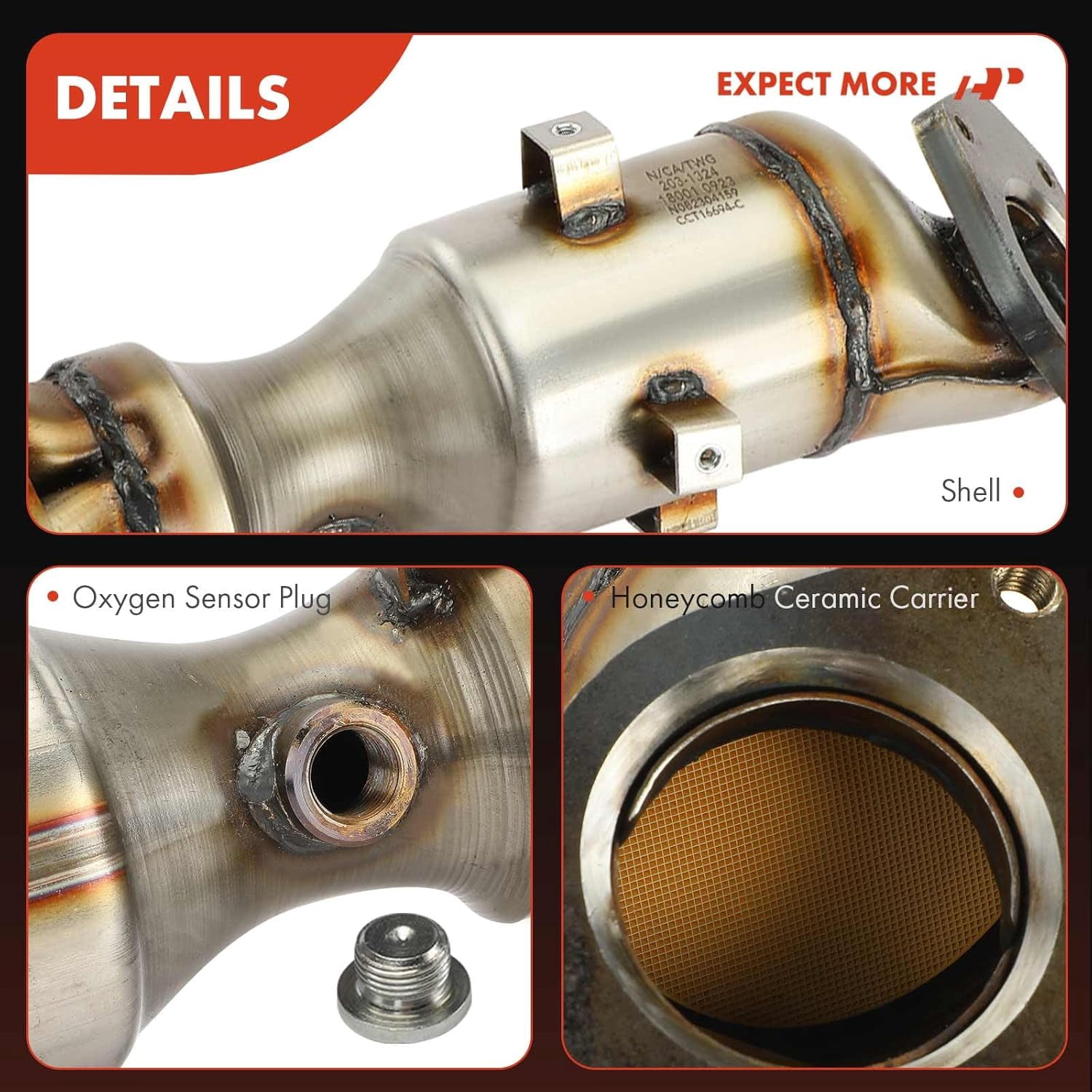 A-Premium Exhaust Manifold Catalytic Converter Kit Direct-Fit Compatible with Nissan Altima 2013-2018, Rogue 2014-2017, 2.5L, EPA Compliant