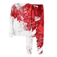 thumbnail image 1 of MKLEKYY Vêtements d'Automne Femmes Mode Ample Imprimé Col Rond Sweat à Capuche Manches Longues Pantalon Survêtement Femmes Pantalon, 1 of 2