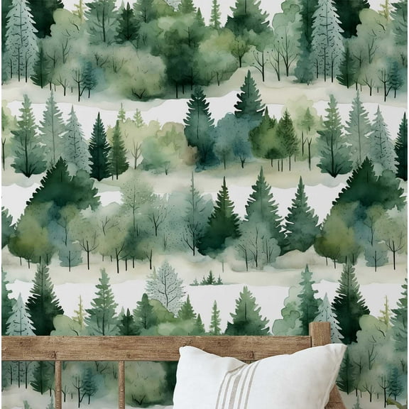 S4sassy Removable Nature-inspired Waterproof Wall Wrap, Finish Wallcover, Jungle Print Contact Paper for Walls, Cabinets, Dresser, Self Adhesive Vinyl Wallpaper Roll- Green (25"x120")