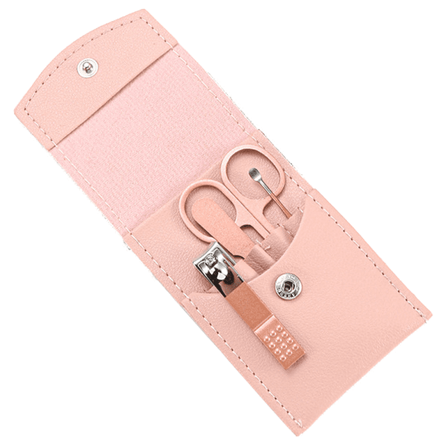 Kit de pedicura profesional, herramientas para cortar uñas, kit de belleza, herramientas para el cuidado de las uñas con estuche de viaje de cuero MFZFUKR CPB-US-YYM166-3
