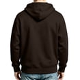 thumbnail image 4 of FRSASU Men's Zip Up Plain Hooded Sweatshirts Casual Long Sleeve Fleece Hoodie with Kangaroo Pockets Coffee, 4 of 6