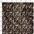 thumbnail image 3 of Soimoi Brown Poly Georgette Fabric Bear & Rabbit Animal Fabric Prints By Yard 52 Inch Wide, 3 of 6