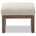 thumbnail image 3 of Pemberly Row Upholstered Ottoman in Light Beige and Walnut, 3 of 4