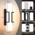 thumbnail image 4 of Lámpara LED de pared Hyunbae, 41 cm, impermeable, 3000 K, para exteriores, 4 of 9