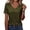 Army Green, variant on Womens Summer Tops Seashell Edge V Neck Short Sleeve Shirts Casual Tunic Blouses Dressy for Bussine Work,Black