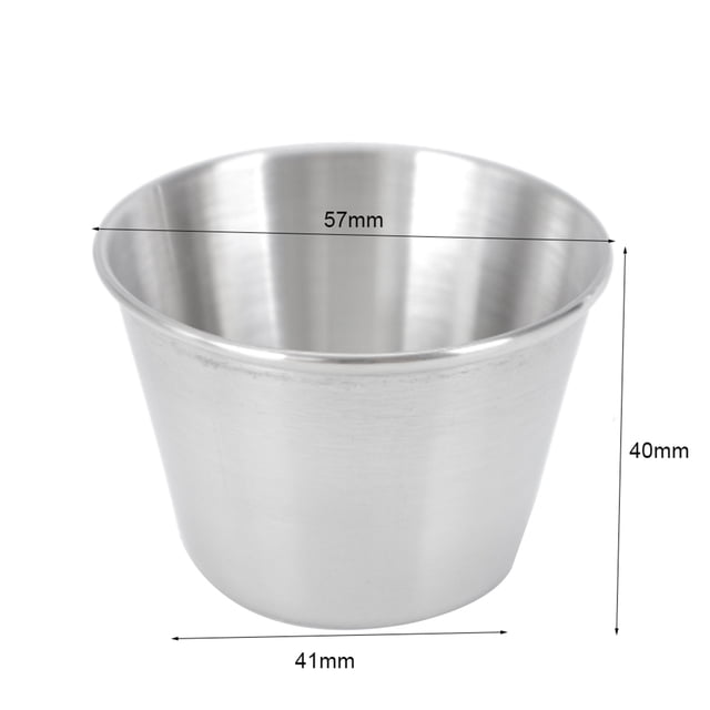 36 Pack Stainless Steel Condiment Sauce Cups,Commercial Grade Dipping Sauce Cups,Ramekin Condiment Cups Portion Cups