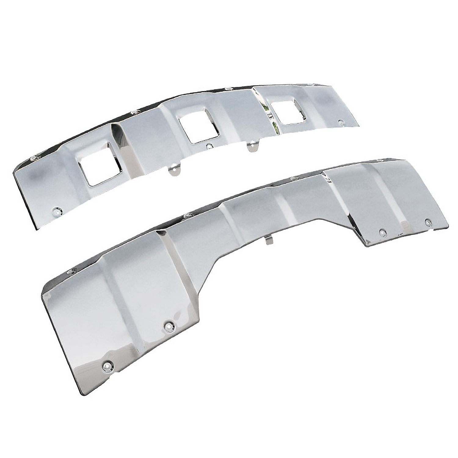 Spec-D Tuning Front + Rear Bumper Skid Plate Cover Chrome Compatible ...