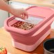 thumbnail image 5 of Contenedor hermético para almacenamiento de comida para perros 12-15Kg | Caja de comida plegable grande con tapa articulada | Material TPR duradero, sellado de frescura, recipiente portátil para, 5 of 6