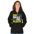 thumbnail image 4 of Save the Planet Go-Green Earth Day Unisex Fleece Graphic Zip Up Hoodie Brisco Brands 2X, 4 of 5