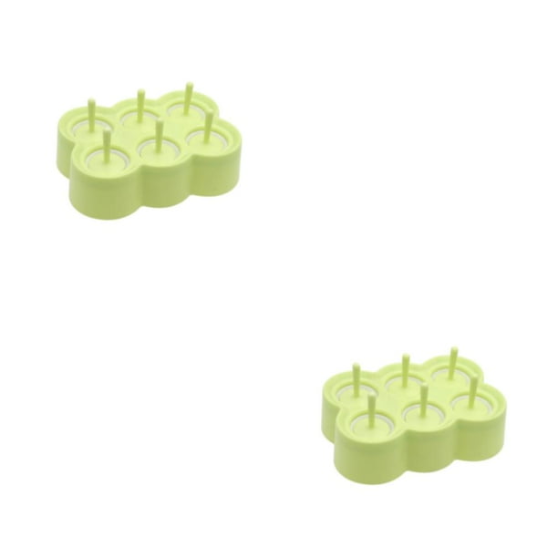 Bearachild Bandeja de cubitos de hielo segura para alimentos para refrigerios como regalo en Navidad o cumpleaños Rectángulo verde Rectángulo verde 2Conjunto