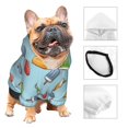 thumbnail image 3 of Fotbe Modern Ice Cream Print Small Dog Sweater Hoodies Pet Grey Hooded Soft Fleece Sweatshirts with Pocket Fall Winter Puppy Cat Sweaters Warm Clothes-Small, 3 of 7