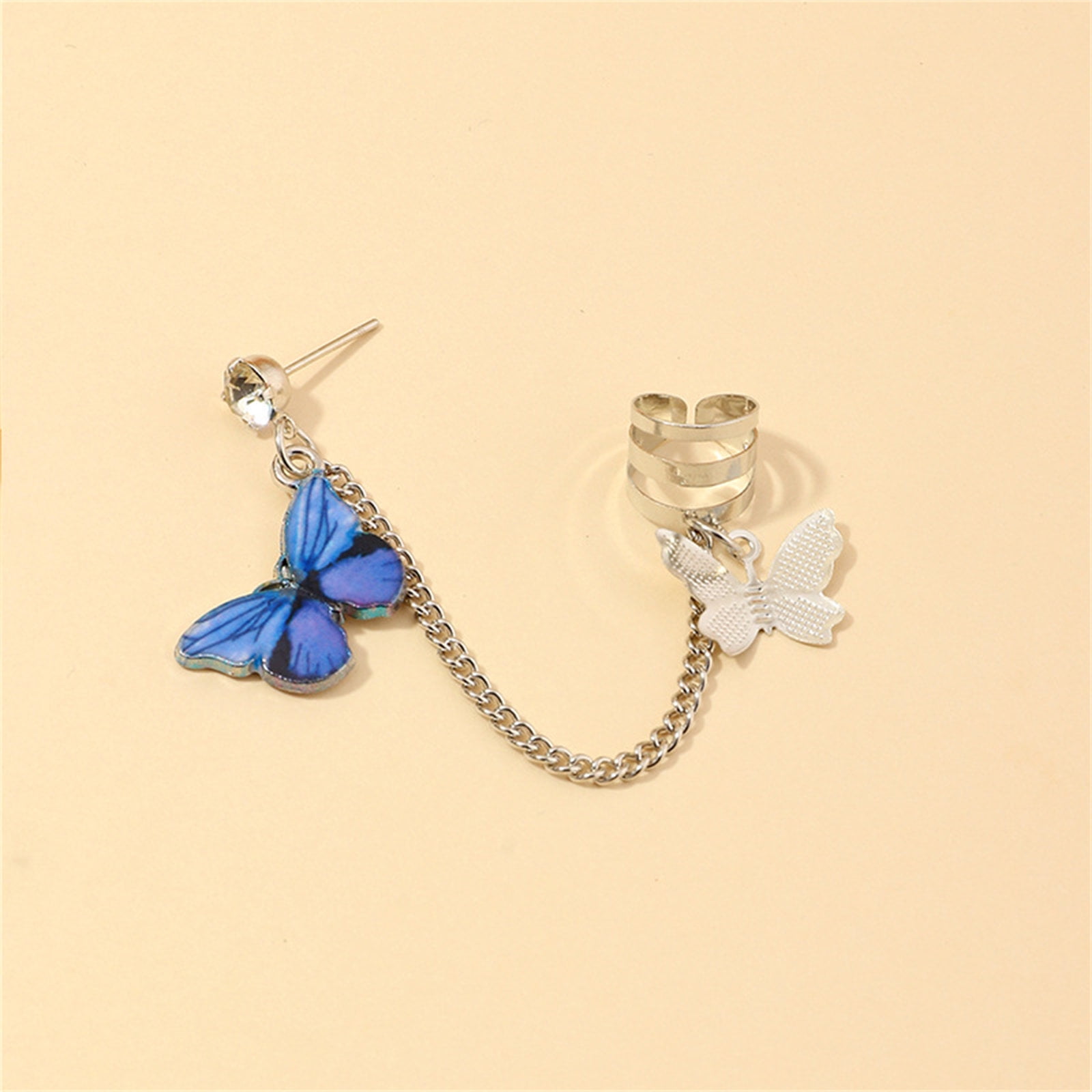 Sunhillsgrace Body Jewelry Butterfly Earrings Punk Style Cool Girl