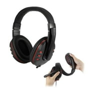 Leather USB Wired Stereo Micphone Headphone Mic Headset for Sony PS3 PS4 PC Game