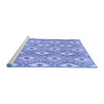 thumbnail image 2 of Ahgly Company Machine Washable Indoor Round Abstract Blue Modern Area Rugs, 8' Round, 2 of 4