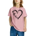 thumbnail image 2 of Jamicy Gym Shirts Girls Gift for Girls Spring Romance Shirt for Girls Heart Graphic Tee Great Love Casual Short Sleeve Top for Brunch Dates, 2 of 4