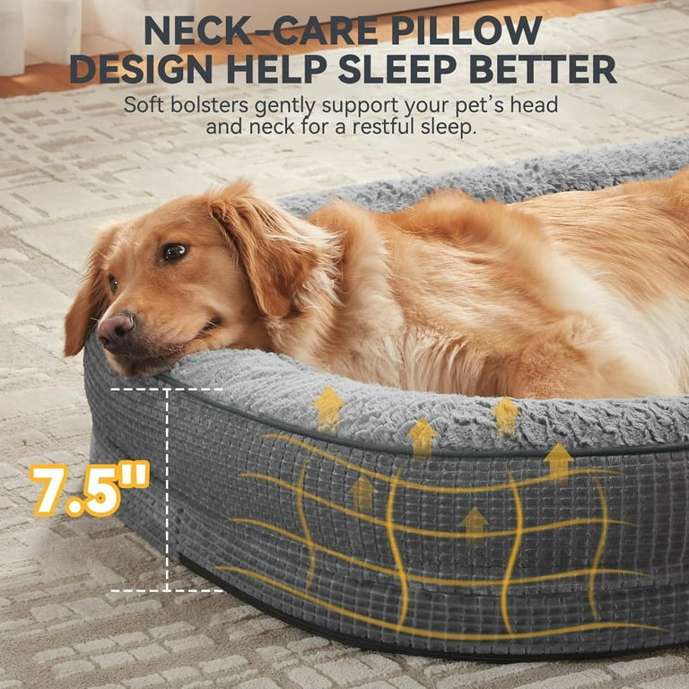 Orthopedic Dog Beds Large Sized Dog, XL Egg-Crate Memory Foam Pet