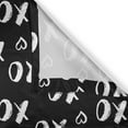 thumbnail image 4 of Ambesonne Abstract Valance Pack of 2, Xoxo Brush Stroked Text, 54"X12", Black White, 4 of 5
