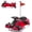 Red, variant on Ride On Drift Kart, 24V Electric Go Kart with 180W Brushless Motors, Up to 7.5 mph Variable Speed Battery Powered Outdoor Ride On Toy with LED Light Soft Start for Kids 8-12, Black