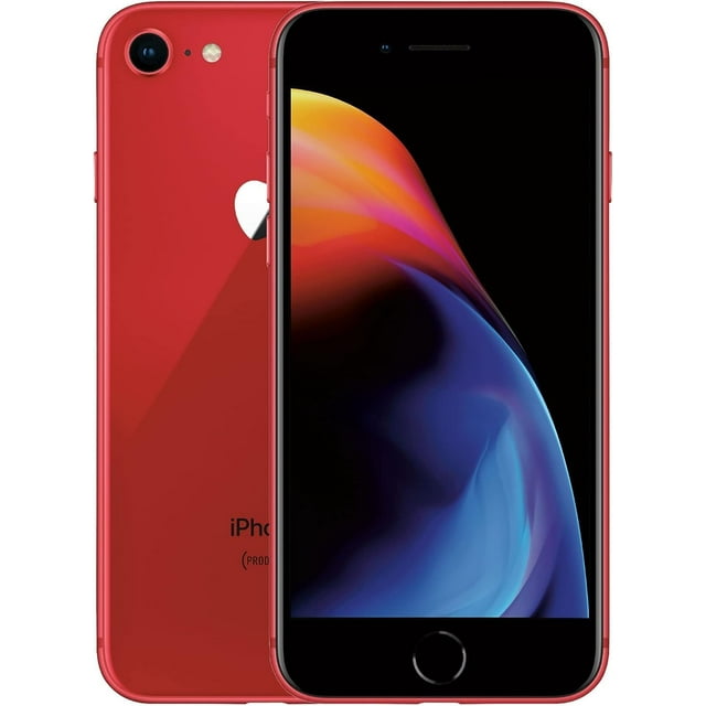 Restored Apple iPhone 8 - 64GB – Red – 12MP Rear & 7MP Front Camera - Fully Unlocked Smartphone - Excellent Condition
