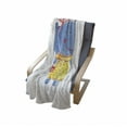 thumbnail image 4 of Watercolor Animal Soft Flannel Fleece Throw Blanket, Mother and Stroller Baby New Born Childhood Family Design, Cozy Plush for Indoor and Outdoor Use, 60" x 80", Azure Blue Yellow Red, by Ambesonne, 4 of 6