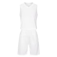 thumbnail image 2 of Conjuntos de camisetas sin mangas de cuello redondo para niños, conjunto de traje de fútbol de color sólido para juegos deportivos universitarios, partidos de rendimiento, uniformes de entrenamiento y, 2 of 5