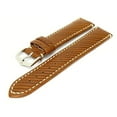 thumbnail image 4 of Hirsch Rivetta Leather Watch Strap - Golden Brown - L - 20mm - Shiny Silver Buckle, 4 of 9