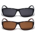thumbnail image 2 of 2 Pairs of Rectangular Polarized Fit Over Sunglasses Wear Over Prescription Eyeglasses 100% UV Protection Men Women, 2 of 3