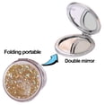 thumbnail image 3 of Mirror Pocket Mini Quicksand Makeup Mirror Portable Double Sided Mirror, 3 of 5