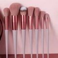 thumbnail image 4 of Juego de 13 brochas de maquillaje, kit de herramientas de mano, brochas suaves para mezclar cosméticos, kit para polvos faciales, corrector, marrón, 4 of 5
