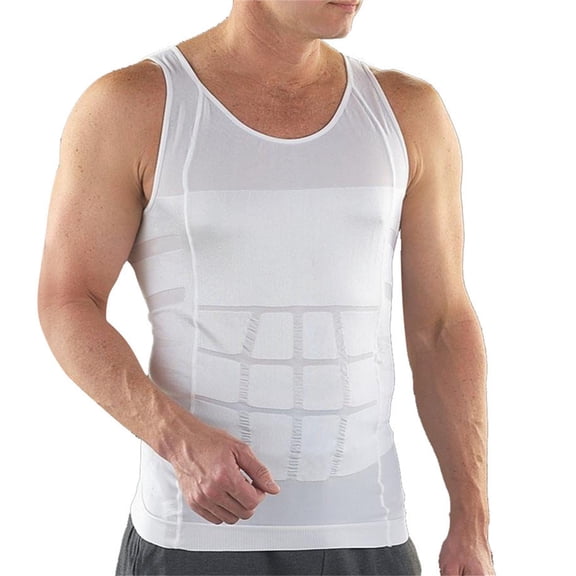 Sngxgn Men's Sleeveless Tank Tops Crewneck Solid Loose Fit Shirt(White,XL)