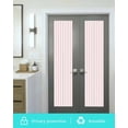 thumbnail image 5 of Window Privacy Film, Pink Stripes UV Sun Blocking Window Tint Film Heat Control One Way Blackout Window Film, Farmhouse White Simple Vertical Striped Non Adhesive Static Cling Sticker 23.6x78.7 In, 5 of 7