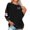 Black, variant on Women's Spoky Season Casual Raglan Round-Neck Top with Halloween Print, Long Sleeve Comfort for Daily Wear, Featuring Festive Graphics and Easy Fit,Cow Pattern M