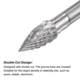 thumbnail image 3 of Uxcell 8mm x 150mm 6mm Shank Double Cut Tree with Pointed Nose Carbide Cutting Burrs Rotary Files, 3 of 7