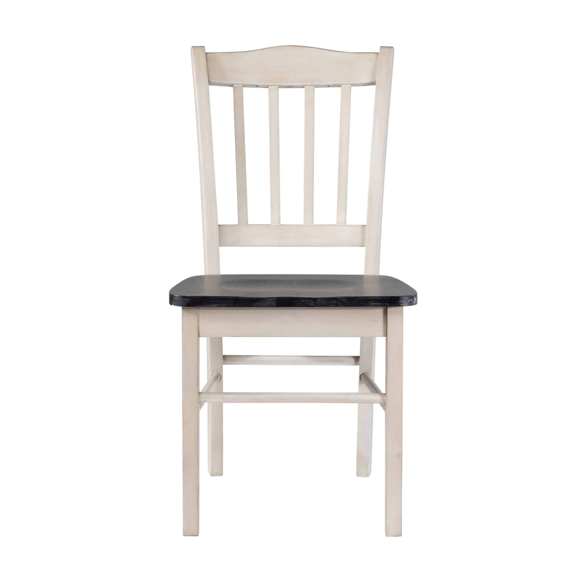 Shaker Dining Chairs - Set of 2 - European Black Ash/Antique White