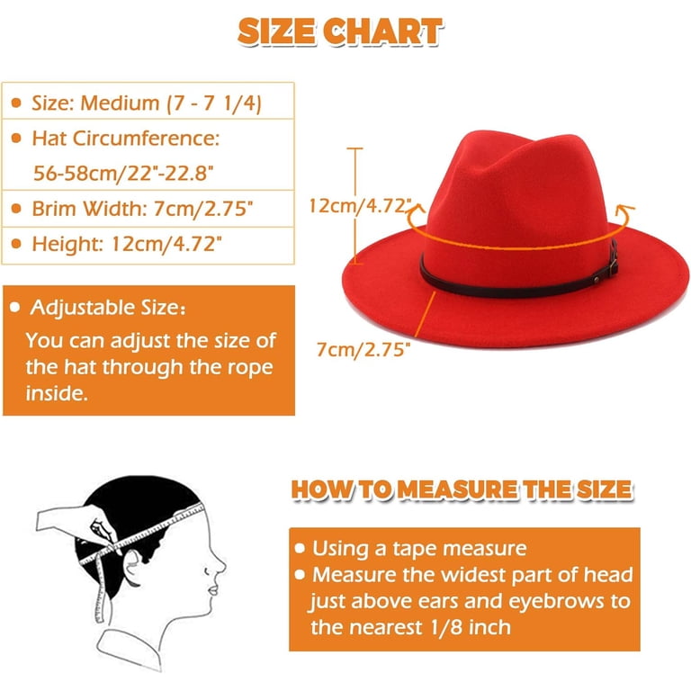 Women Vintage Wide Brim Wool Fedora Panama Hat with Belt  display picture 1