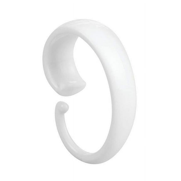 iDesign 76822 Shower Curtain "C" Hooks, White Plastic, 12-Pk. - Quantity 12