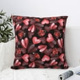 thumbnail image 4 of Wukai Ladybugs and Red Hearts Premium Polyester Fleece Pillow Covers with Hidden Zipper Closure,Luxuriously Soft and Durable-12"x12", 4 of 7