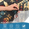 thumbnail image 3 of Yayeee Kitchen Curtains Tier Pair Light Filtering 27"x36" Rod Pocket Short Cafe Window Panel, Beige Geometric, 3 of 7