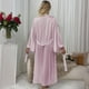 thumbnail image 4 of HongQid Womens Robe Long Knit Kimono Bathrobe Lightweight Sleepwear Soft Ladies Loungewear, 4 of 4