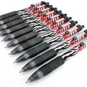 Zebra Z-Grip Smooth - Retractable Ballpoint Pen - Limited Edition Funky Flame Stripe Design - Pack of 10 - Black Ink