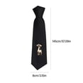 thumbnail image 5 of Ywmsfl Classical Men's Tie for Formal Event and Everyday Wear with Rhinestones Deer Embellishment Polyester Silk Necktie, 5 of 11