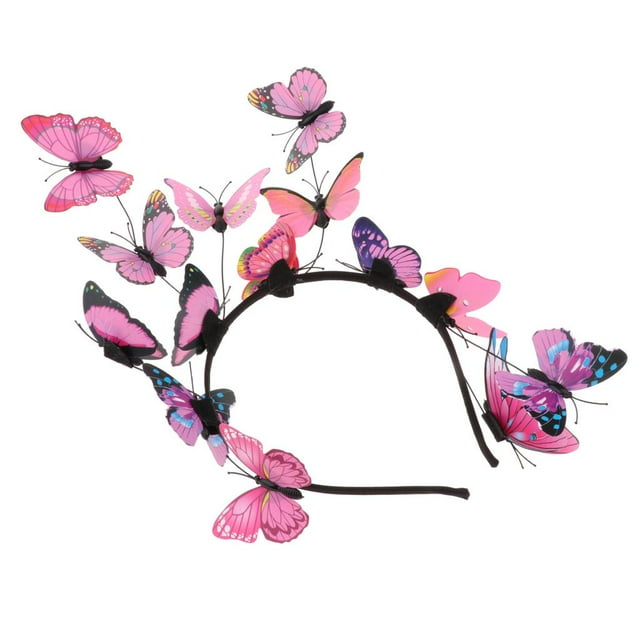 Diadema de mariposa Soledad para mujer y niña Rosado Banda para el cabello de Crown