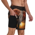 thumbnail image 6 of Rocae Elephant Sunset in Kenya for Men's Swim Trunks Quick Dry With Two Side Pockets and One Lined Patch Pocket3X-Large, 6 of 9