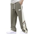 thumbnail image 1 of XDZJLR Men's Casual Pants Fashion Drawstring Design Flat Legs Loose Thin Pant, 1 of 4