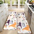 thumbnail image 4 of Kitchen Rugs Sets Of 2,Cartoon Dog and Flower Anti Fatigue Kitchen Mat Rugs Non Slip Washable,Decorative Kitchen Floor Mats for Kitchen,Sink,Laundry,17"X47", 4 of 5