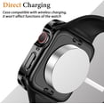 thumbnail image 5 of Apple Watch Case, 2 in 1 Case Compatible with Apple Watch Series 10 46mm with Built-in Screen Protector, Straight Edge Hard PC Full Body Protective Cover for iWatch 46mm, Black, 5 of 11